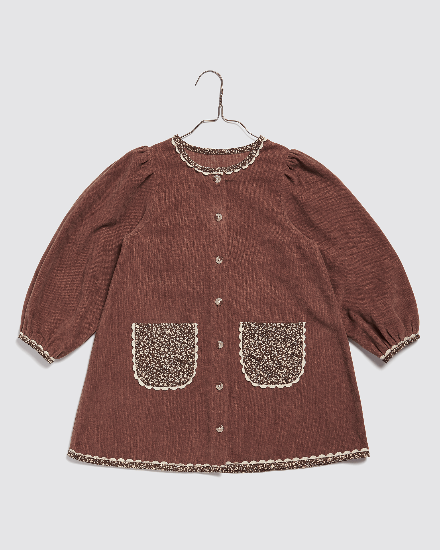 Jules Dress Velvet in Nutmeg