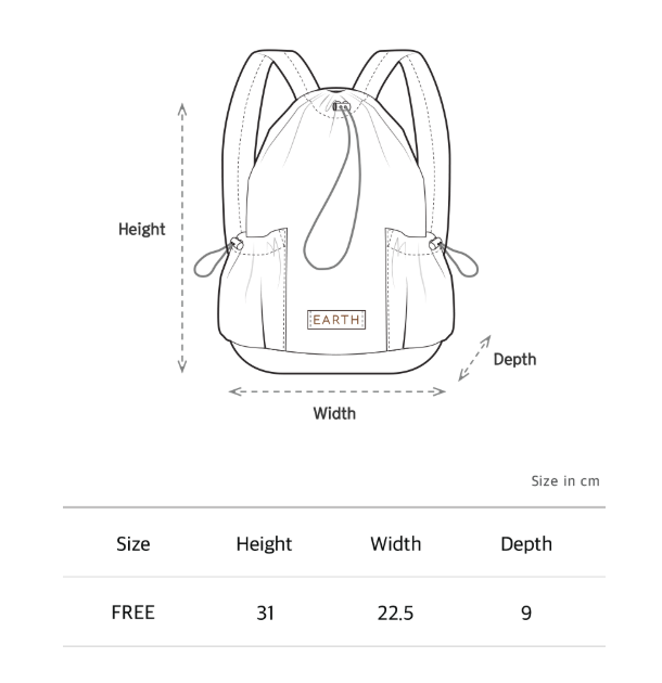 EARTH｜Light weight back pack_Cream white