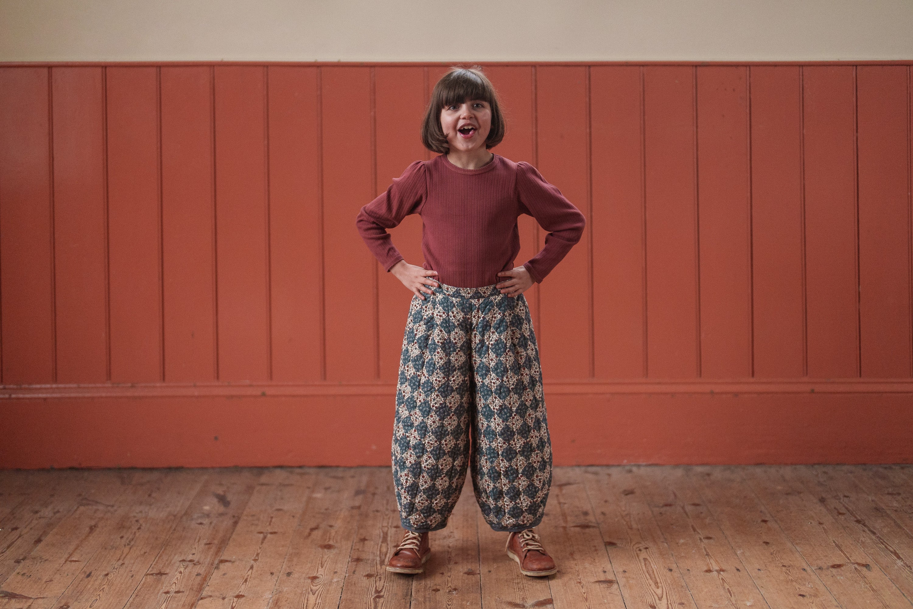 Quilted Jessica Trousers Harlequin Floral