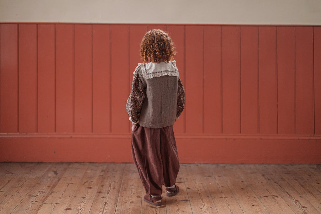 Jessica Trousers Velvet in Nutmeg