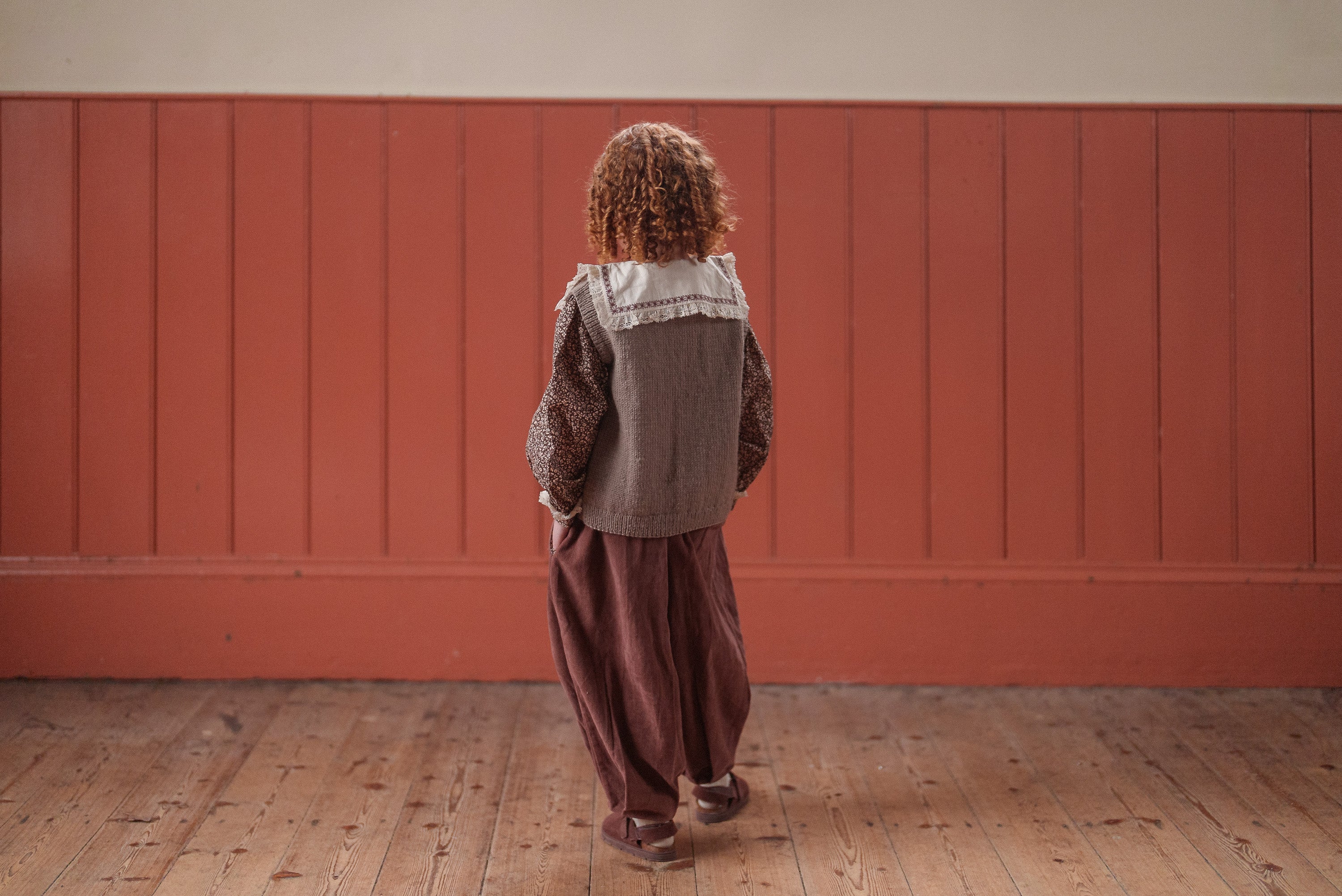 Jessica Trousers Velvet in Nutmeg
