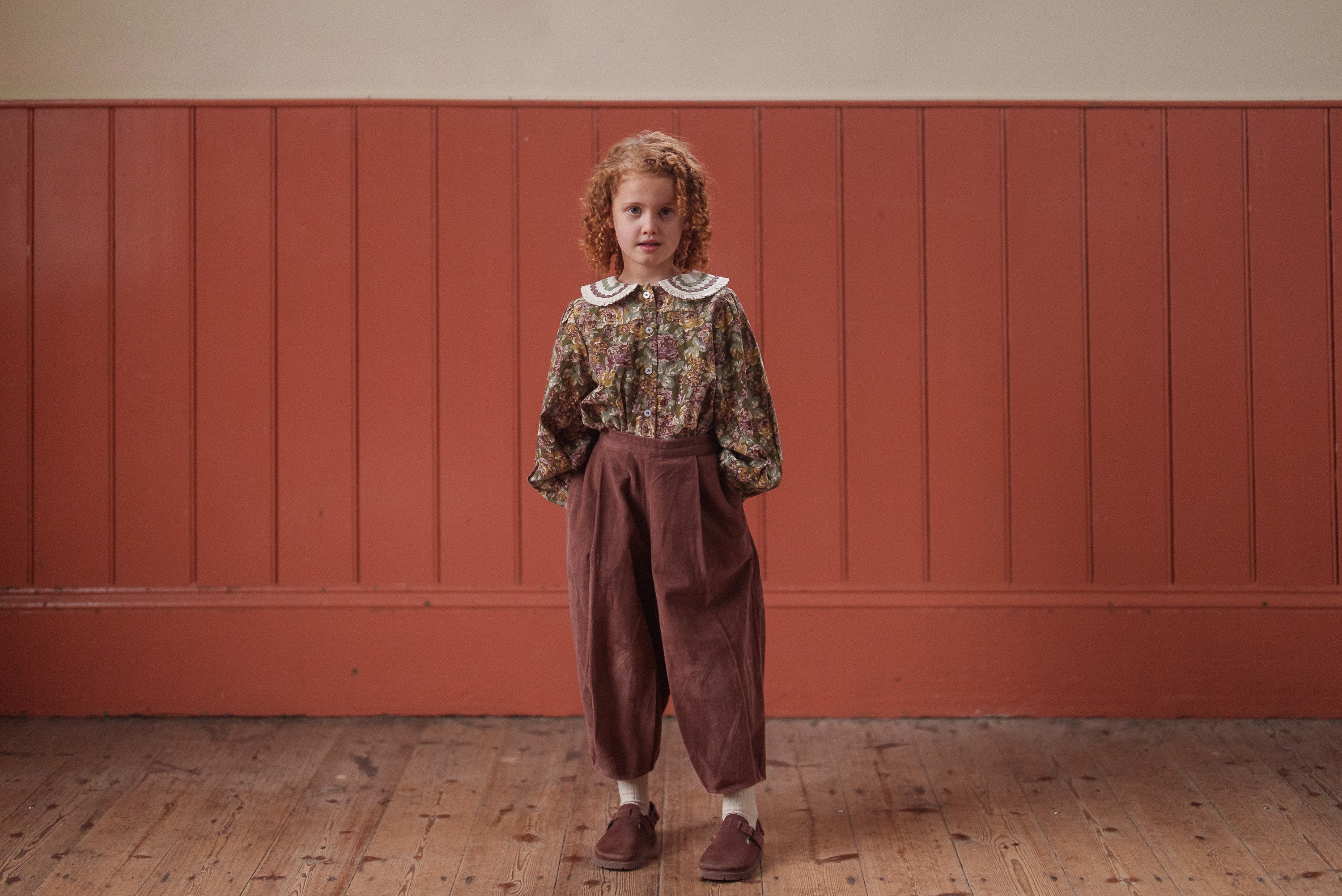 Jessica Trousers Velvet in Nutmeg