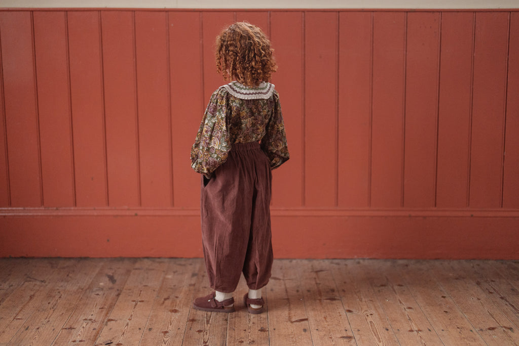Jessica Trousers Velvet in Nutmeg