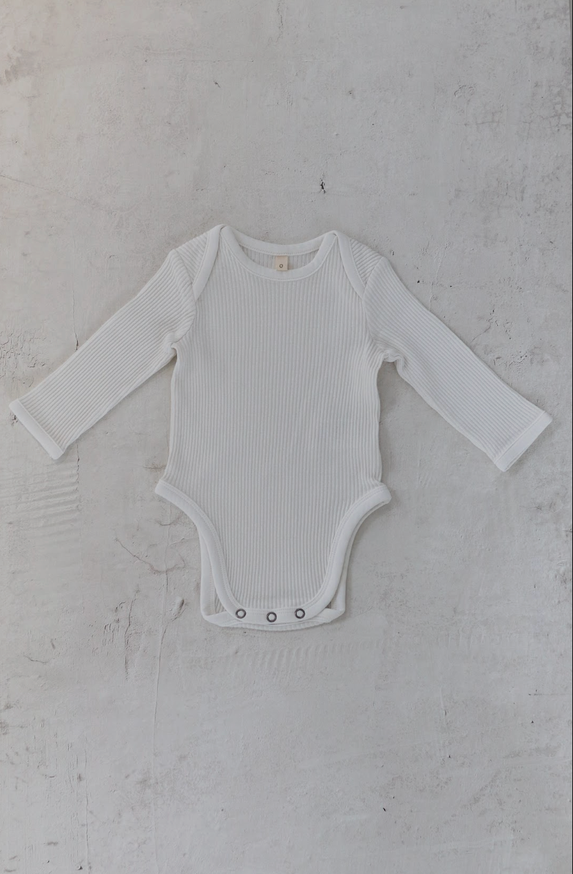 earth Longsleeve baby suit_White ロンパース
