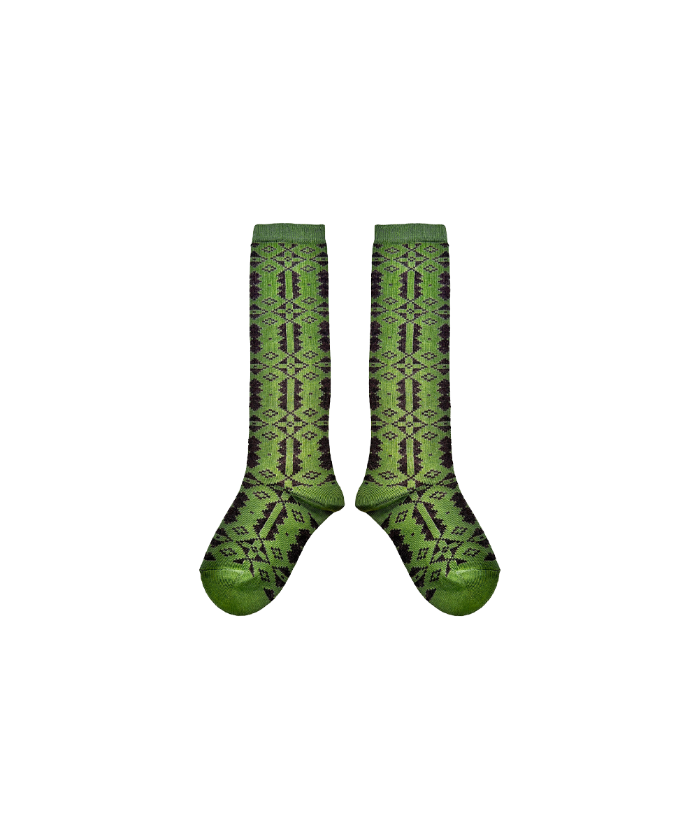 ERYRI LONG SOCKS_MONSTERA / UMBER