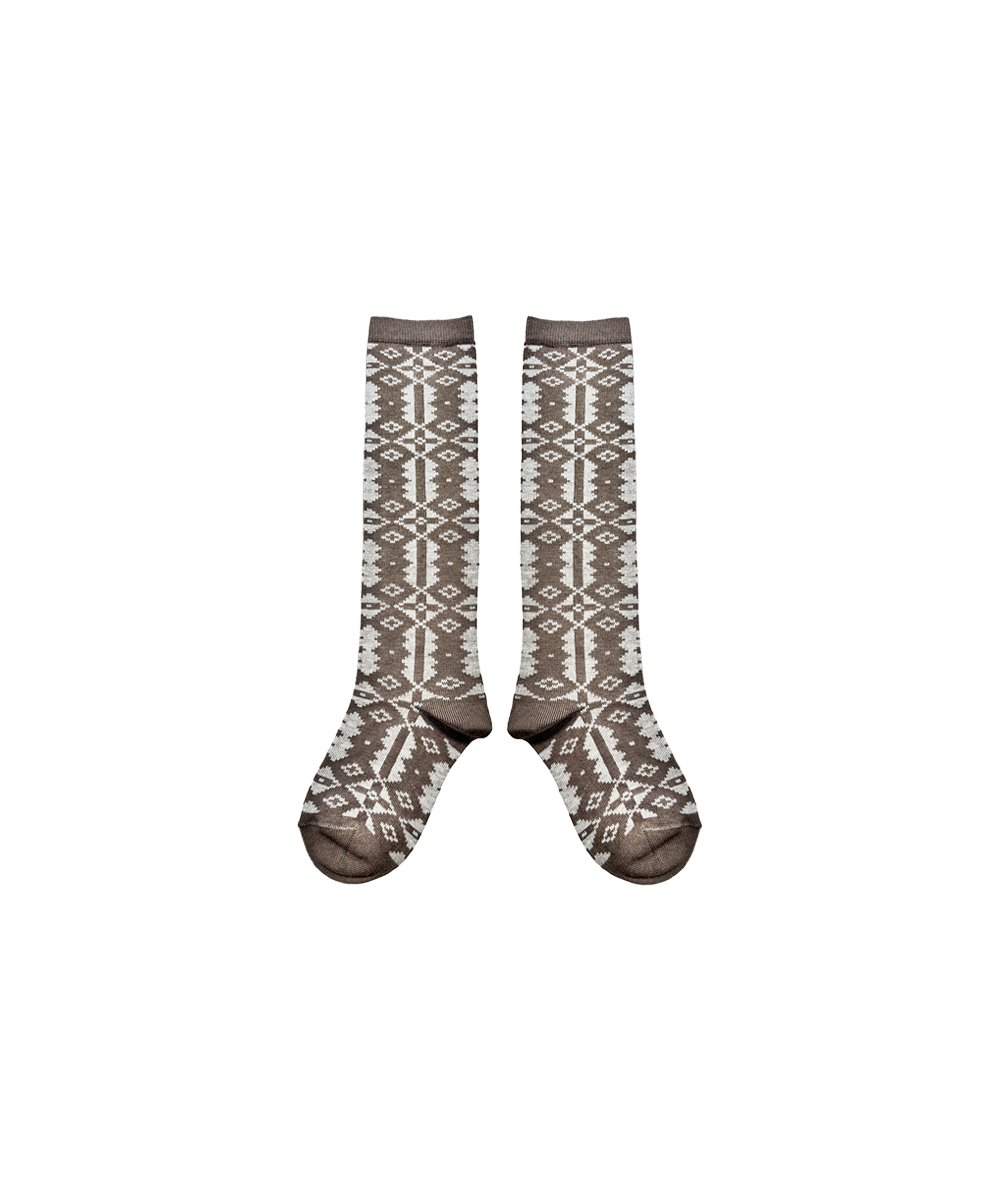 ERYRI LONG SOCKS_MOREL / WHEAT