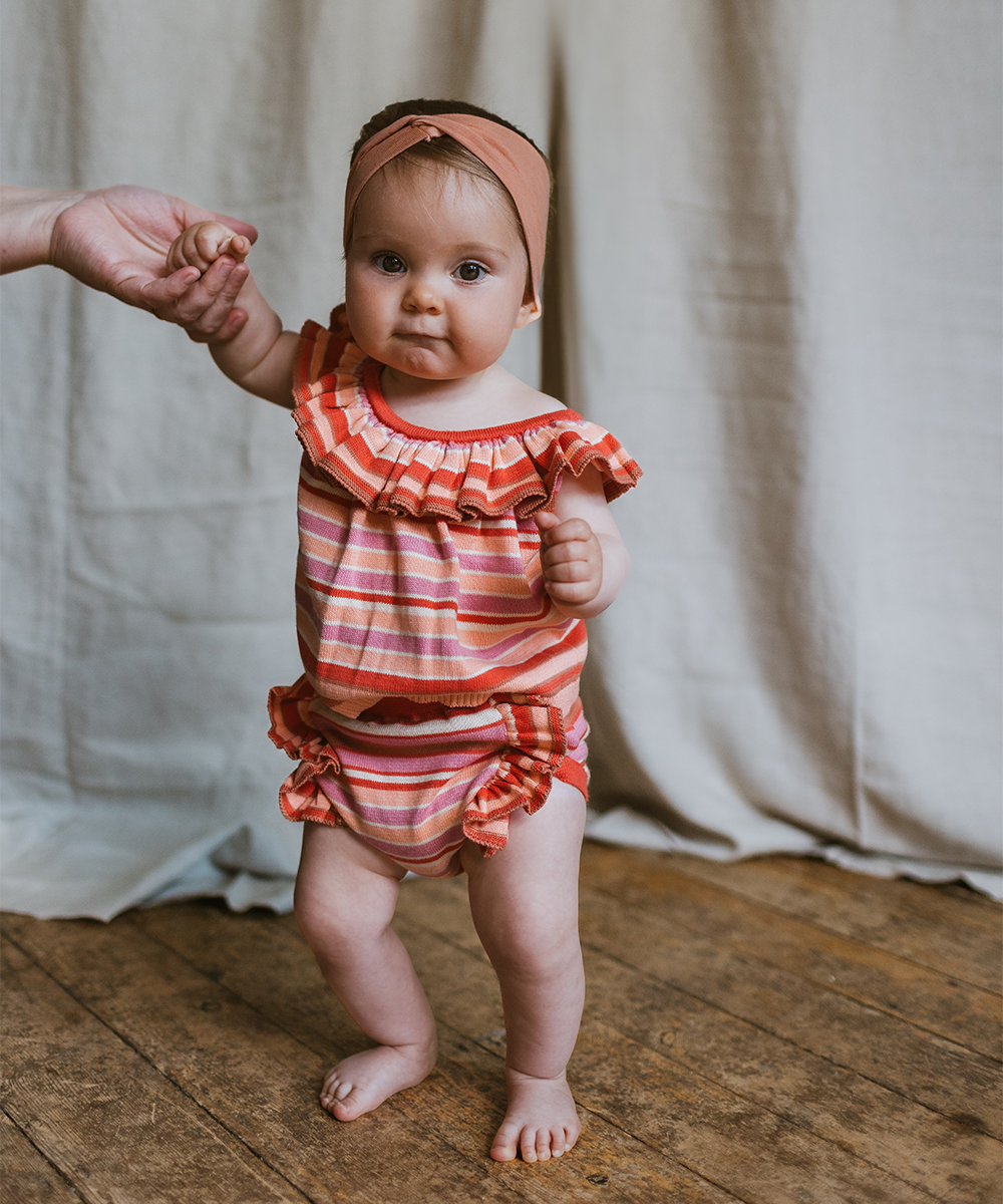 NERYS VEST_ROSE GARDEN STRIPE