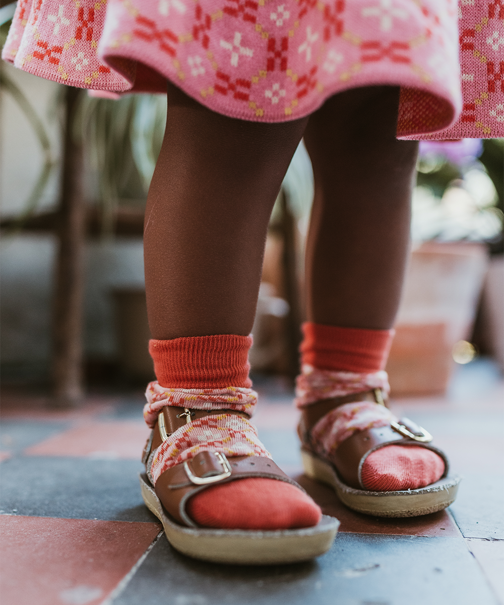 PETAL SHORT SOCKS_ROSE