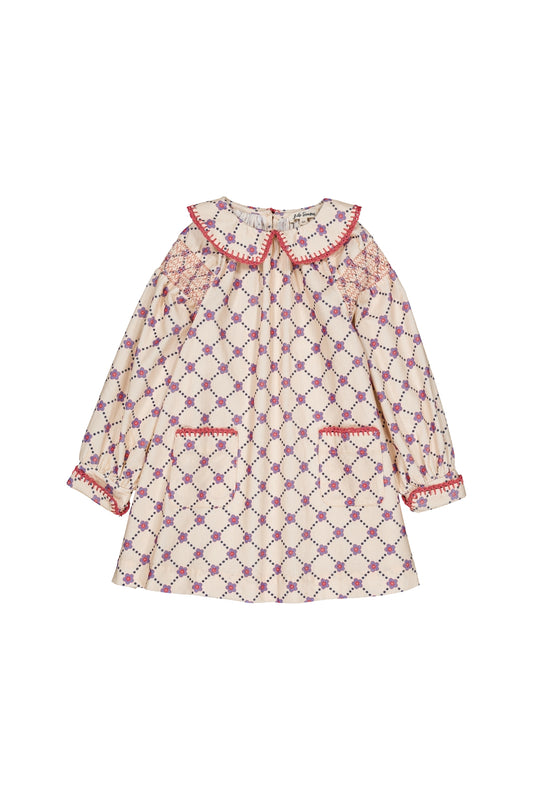Martha dress Floral check