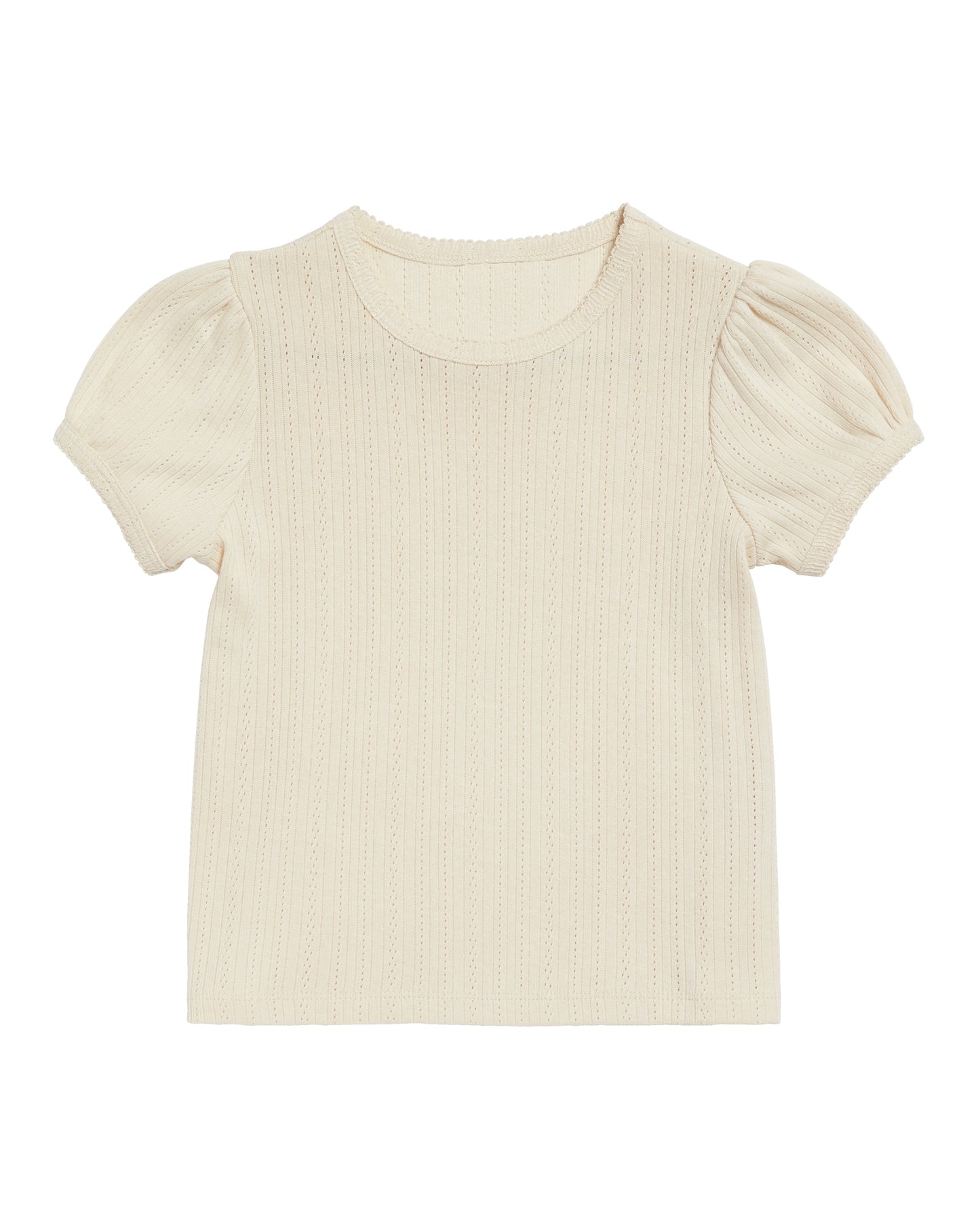 Organic Pointelle T-shirt_Buttermilk