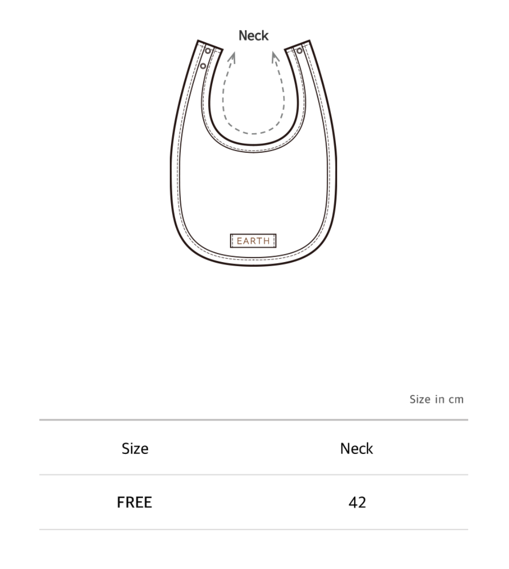EARTH｜Organic bib_Ecru cream