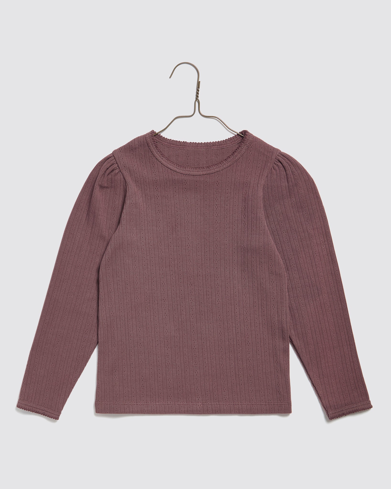 Organic Pointelle T-shirt Grape