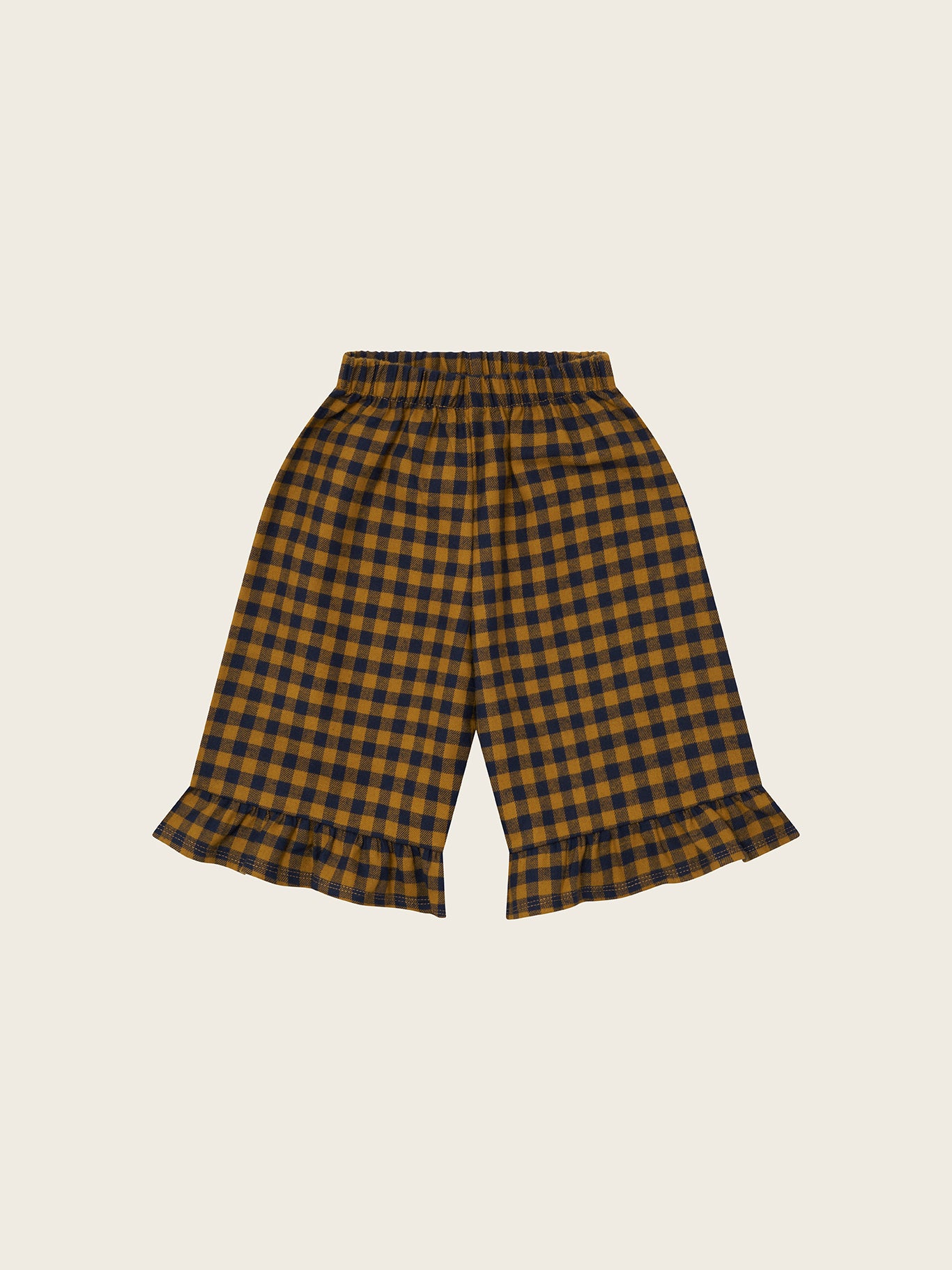 Blueberry Gingham Frill Culottes