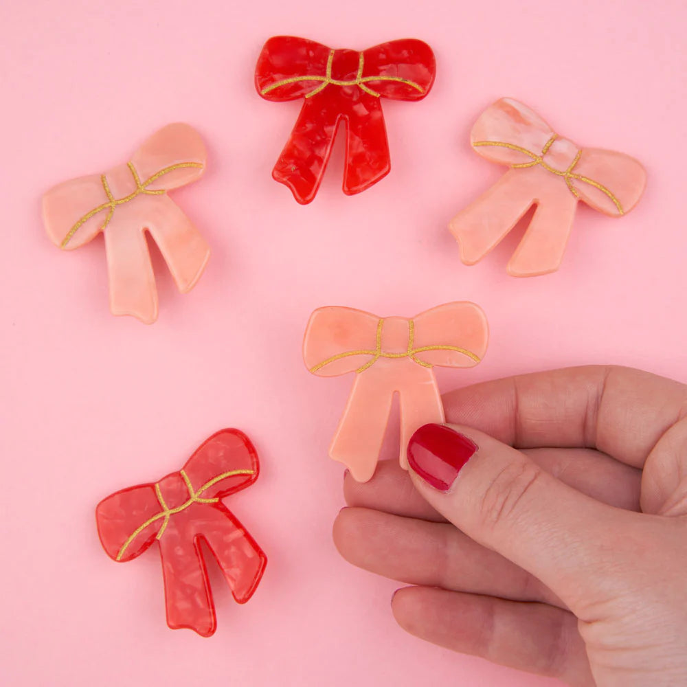 Pink Ribbon Hair Clip