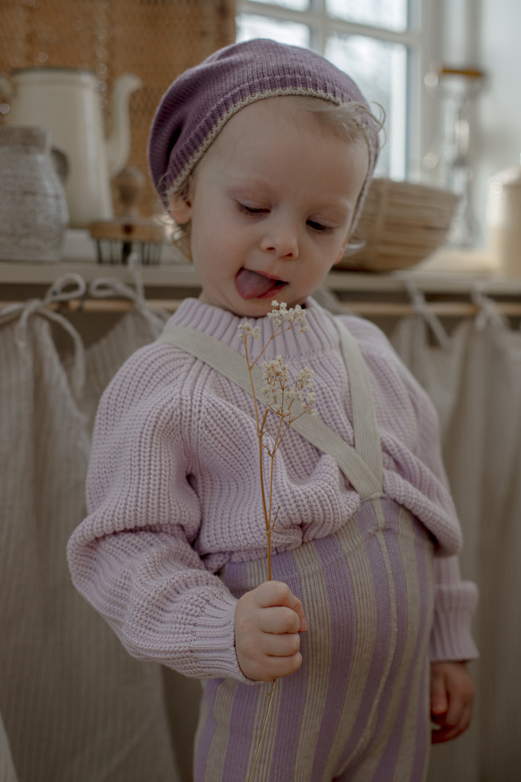 Footless Collection_Lavender x Cream Striped
