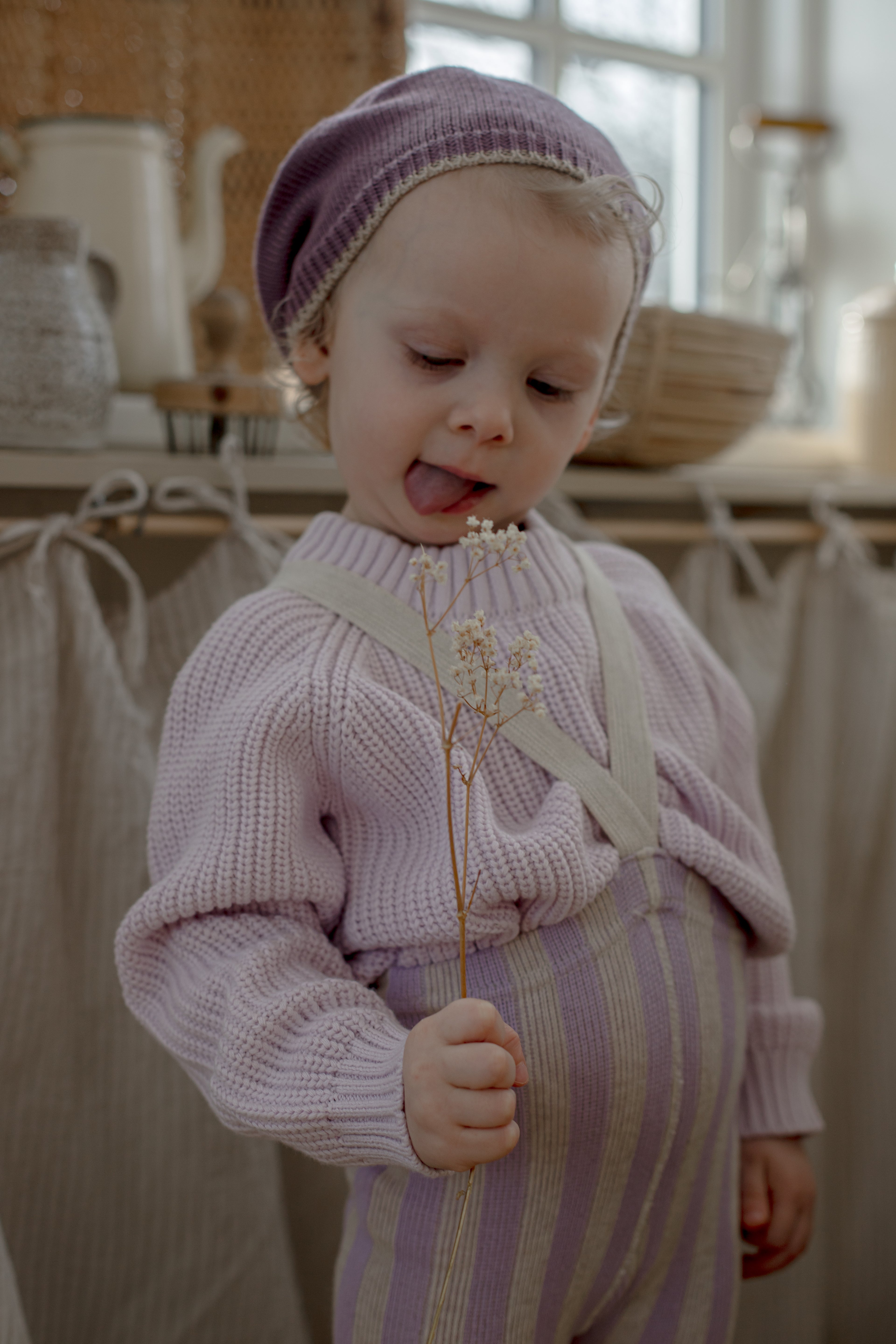 Footless Collection_Lavender x Cream Striped