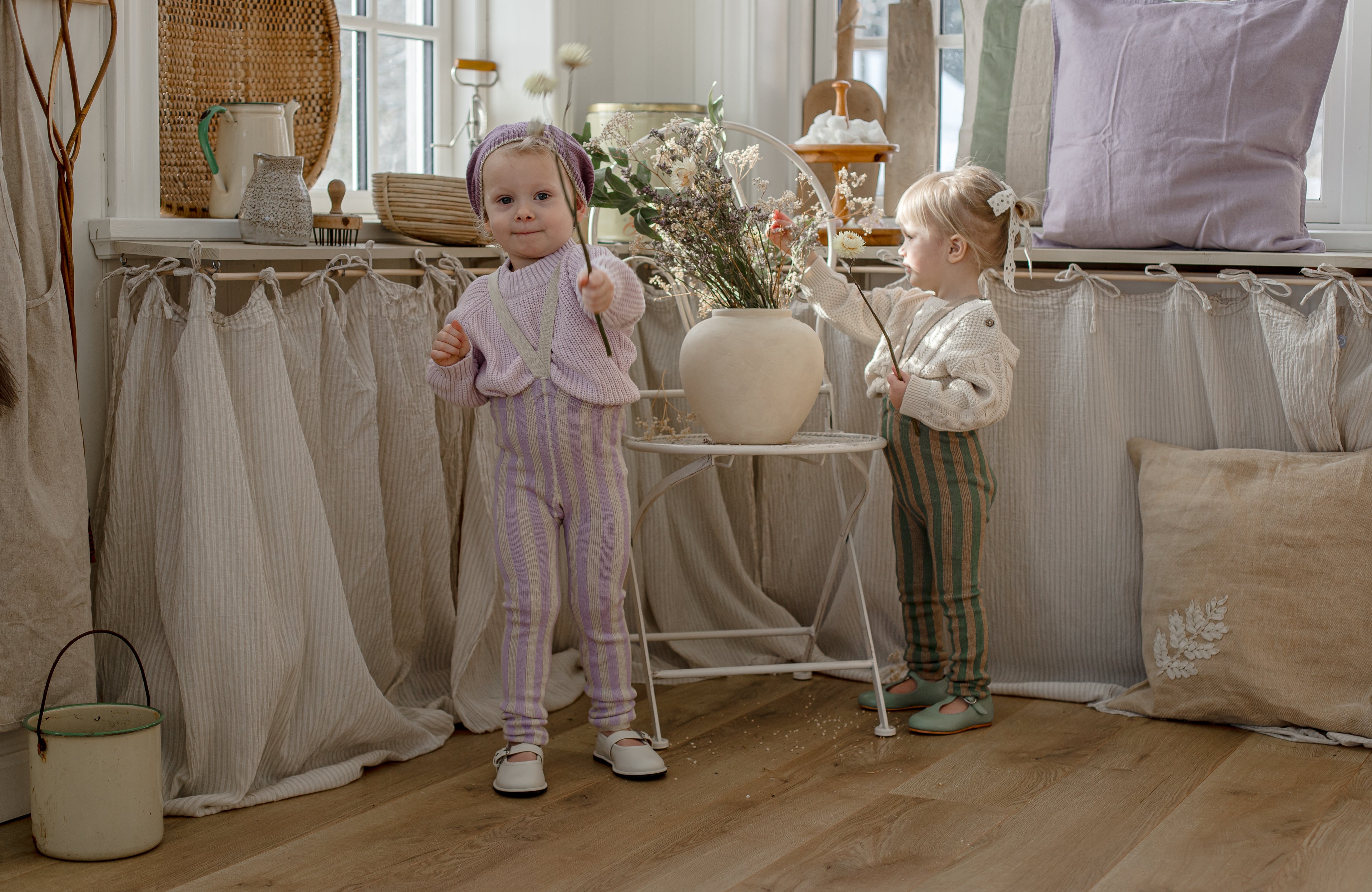 Footless Collection_Lavender x Cream Striped