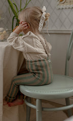 Footless Collection_Matcha x Peanut Striped