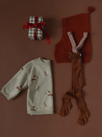SILLY Silas｜ Footed_Cinnamon Christmas Patterned