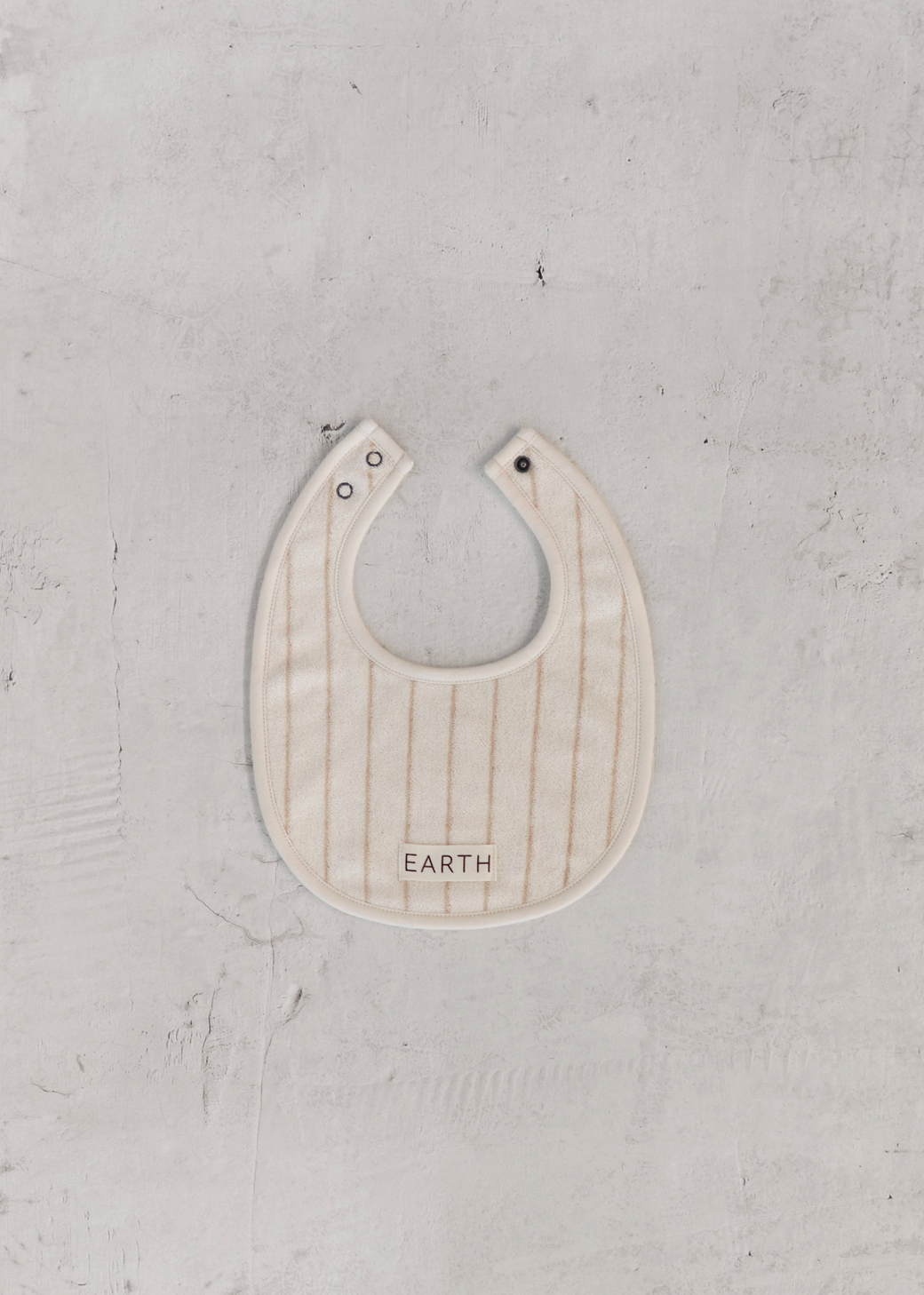 earth-organic-bib_Beige stripe スタイ ビブ ベビー