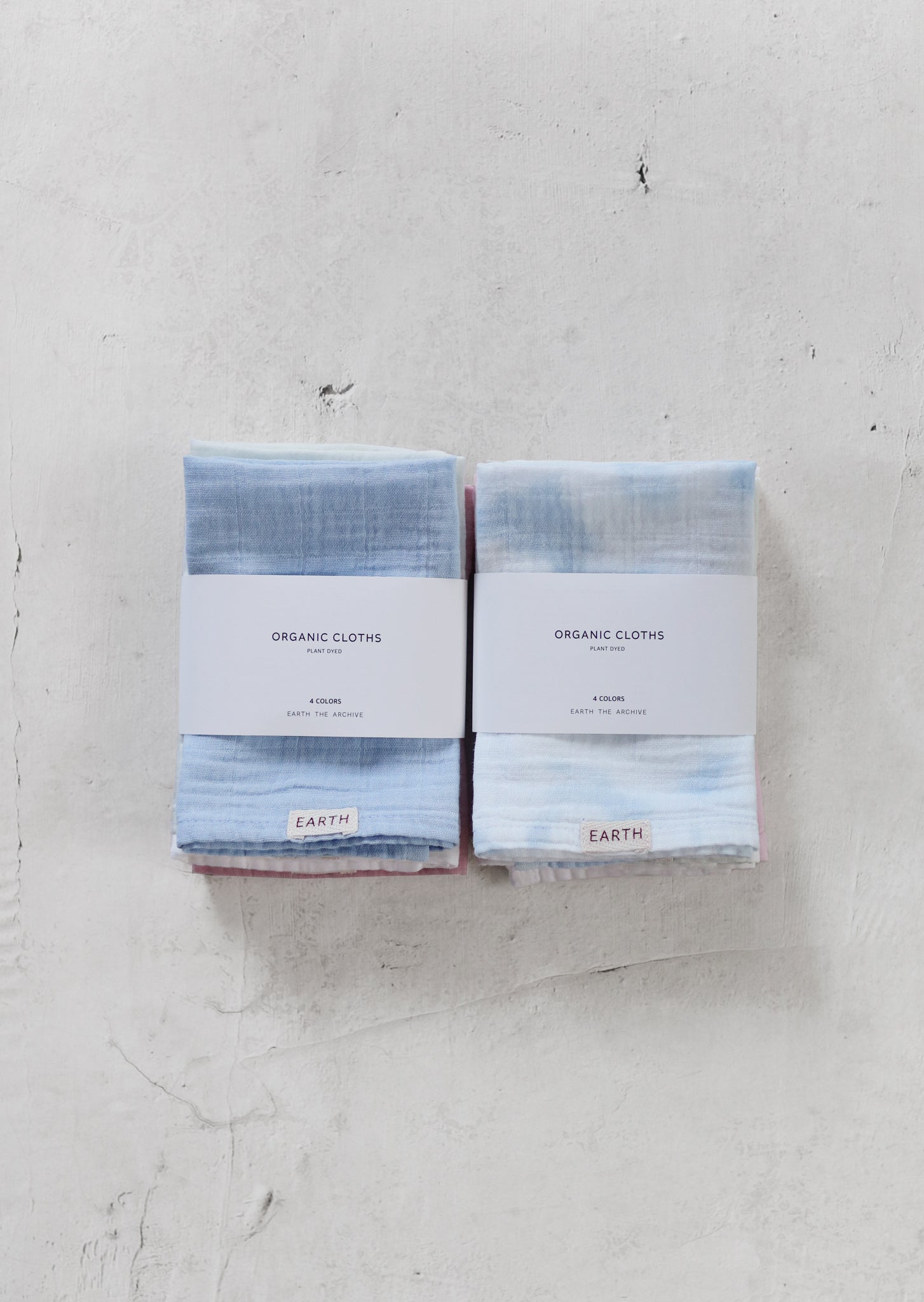 EARTH｜Plant dyed organic cloths set_Solid