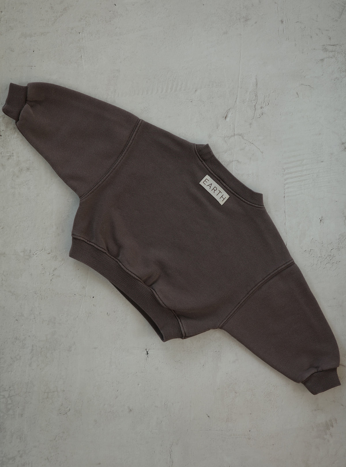 EARTH｜Organic French terry top_Brown