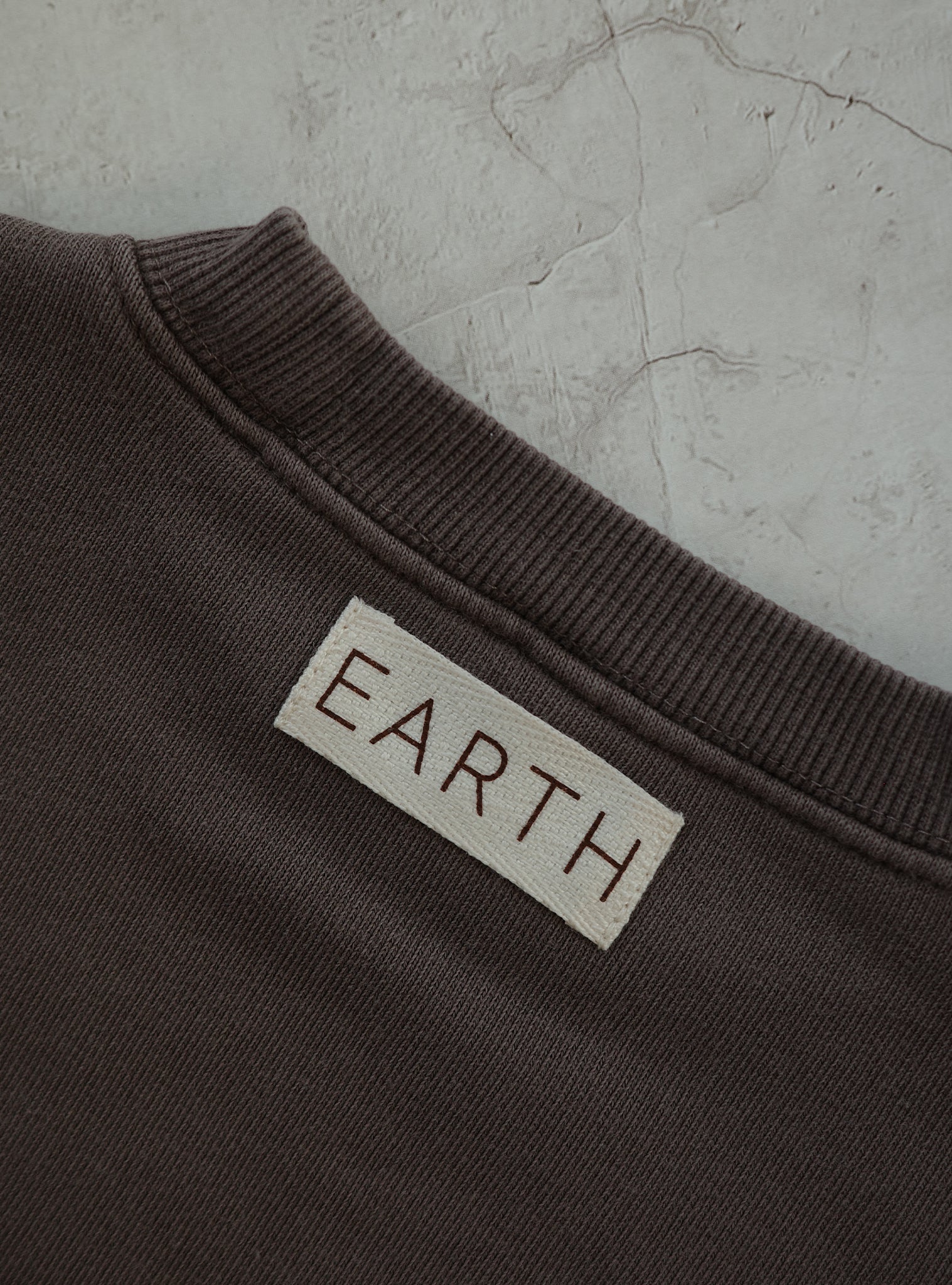 EARTH｜Organic French terry top_Brown