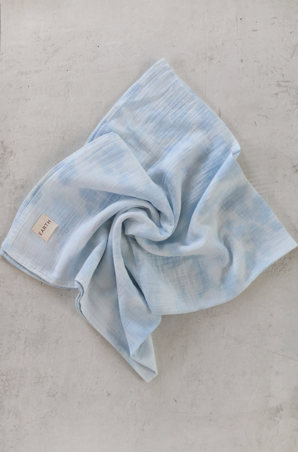 EARTH｜Hand tie swaddle_Blue tie dye